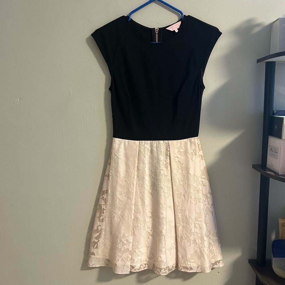 Ted Baker Black Dress with Rose Gold Zipper